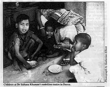 Children at Dr Sultana Khanam's nutrition centre in Dacca.