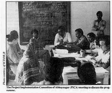 The project Implementation Committee of Abhoynagar (PICA) meeting to discuss the programme.