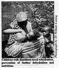 Children with diarrhoea need rehydration, prevention of further dehydration and nutrition. 